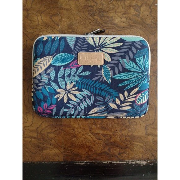 Laptop Sleeve Canvas Case Casual Zipper For iPad and Tablet 12" Black Forest - Picture 2 of 8